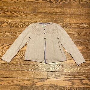 Mini Boden Sz 6-7Y Gold Metallic Cardigan
